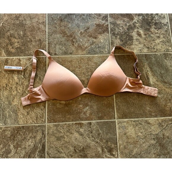 Skims Wireless Form Push-up Plunge Bra Ochre 32DD - Picture 3 of 9